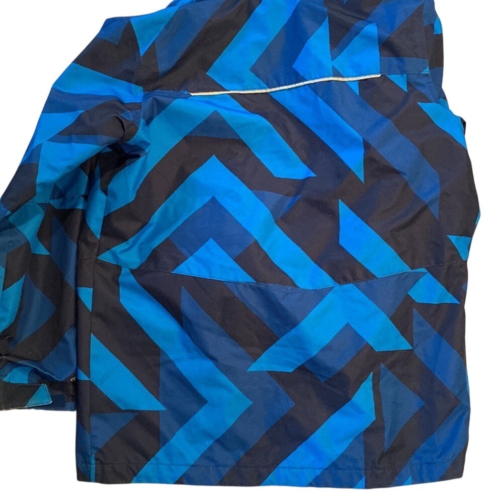 Columbia Kids Blue Geometric‎ Pattern Winter Jacket Hooded - Picture 8 of 15